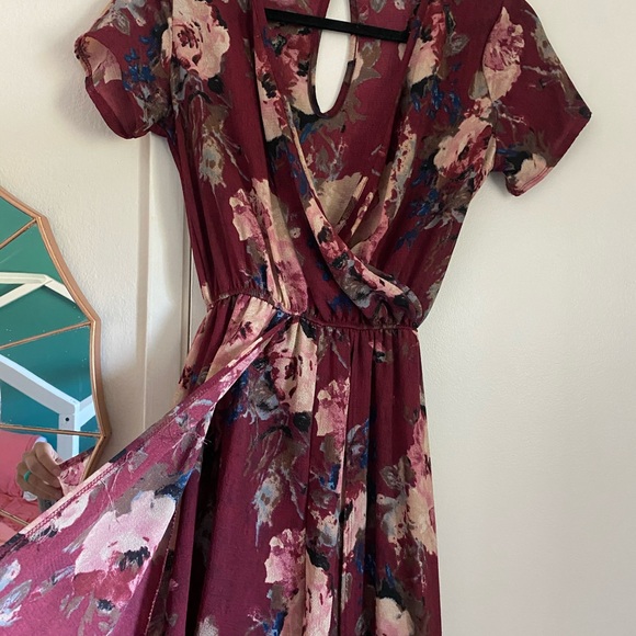 Red floral romper dress - Picture 2 of 2